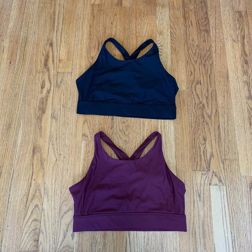 Bundle of 2 Womens Fabletics No-Bounce High Impact Sports Bra Size L EUC!